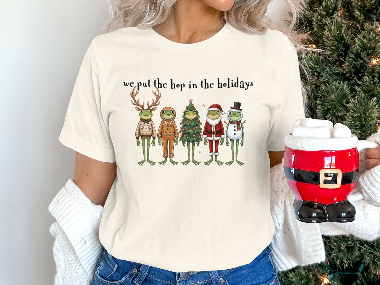 Hop in the Holidays Frog Tee