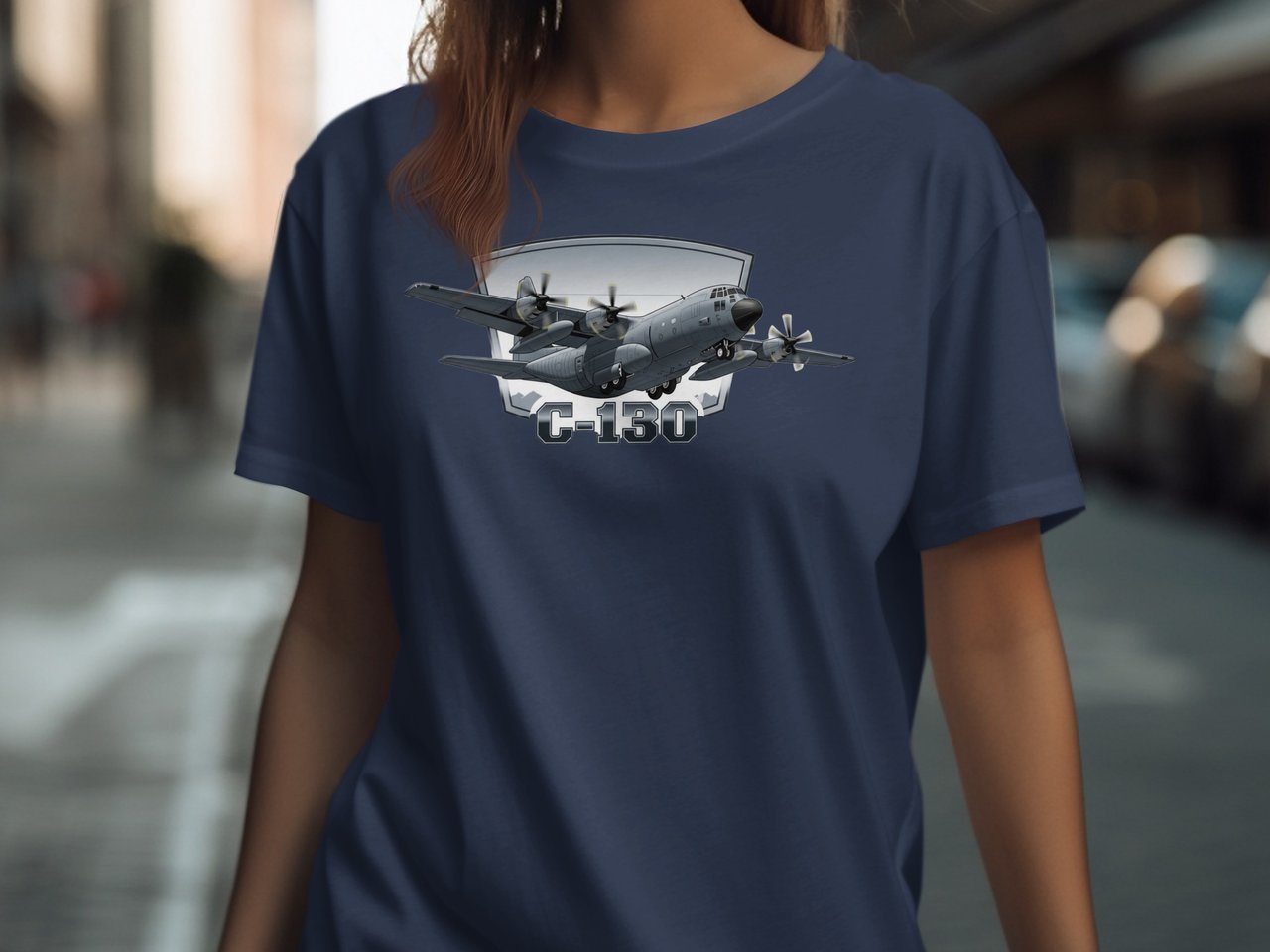 C-130 Hercules Military Aircraft T-Shirt | Veteran's Day Gift for Him | Aviation Enthusiast Tee | Air Force Plane Shirt