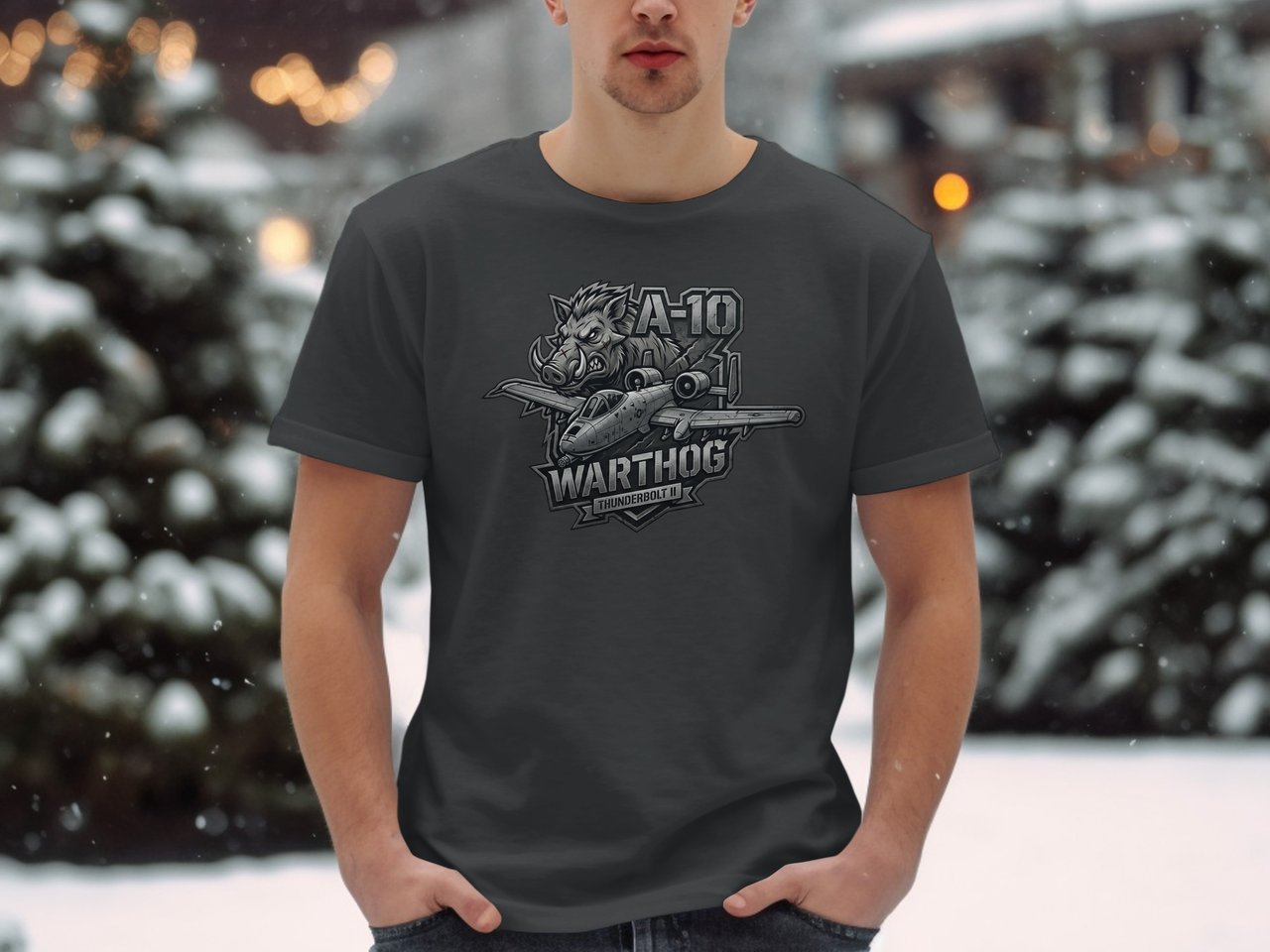 A-10 Warthog Thunderbolt II T-Shirt, Military Aviation Tee, Pilot Veteran Gift, Tactical US Air Force Shirt