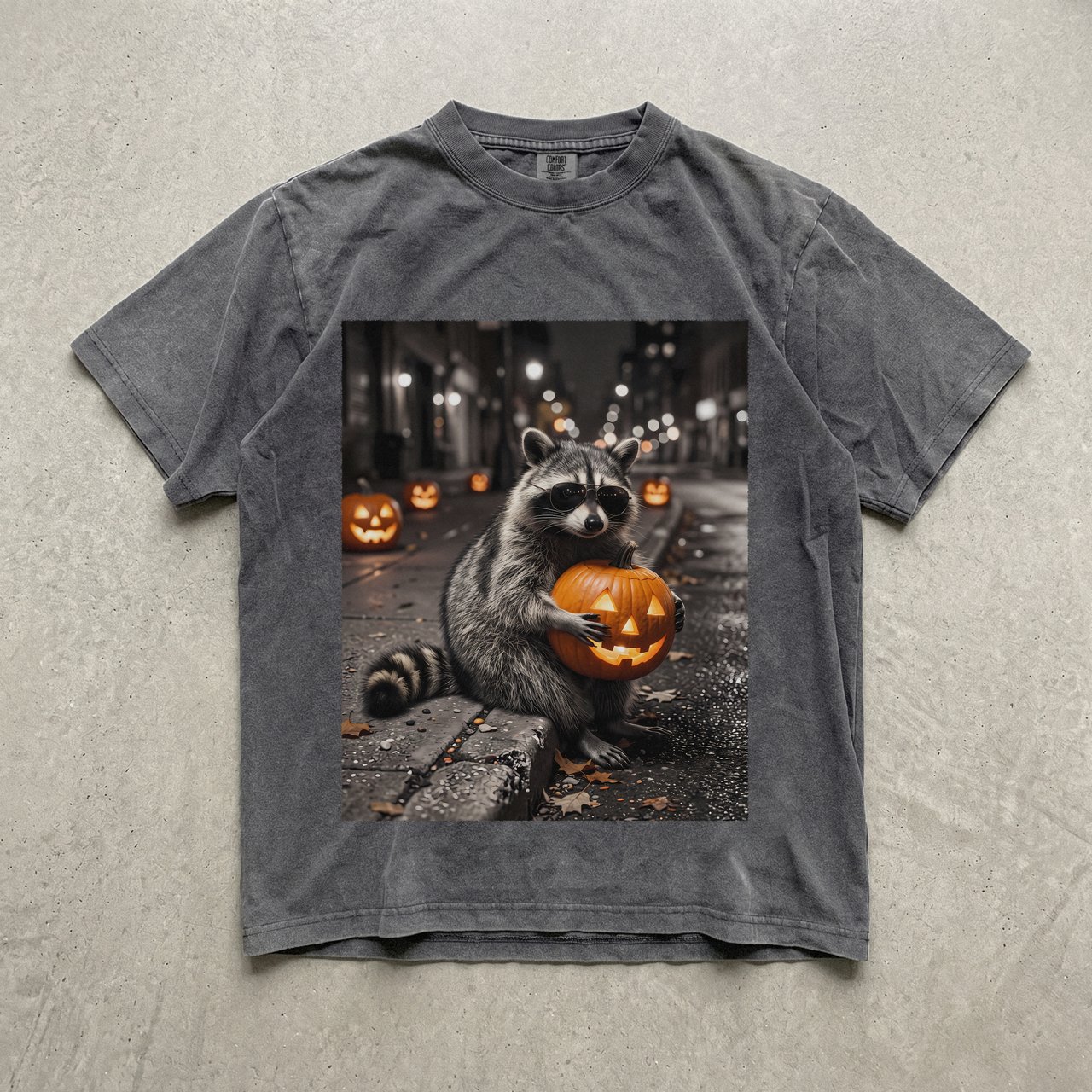 Cool Pumpkin Raccoon T-Shirt
