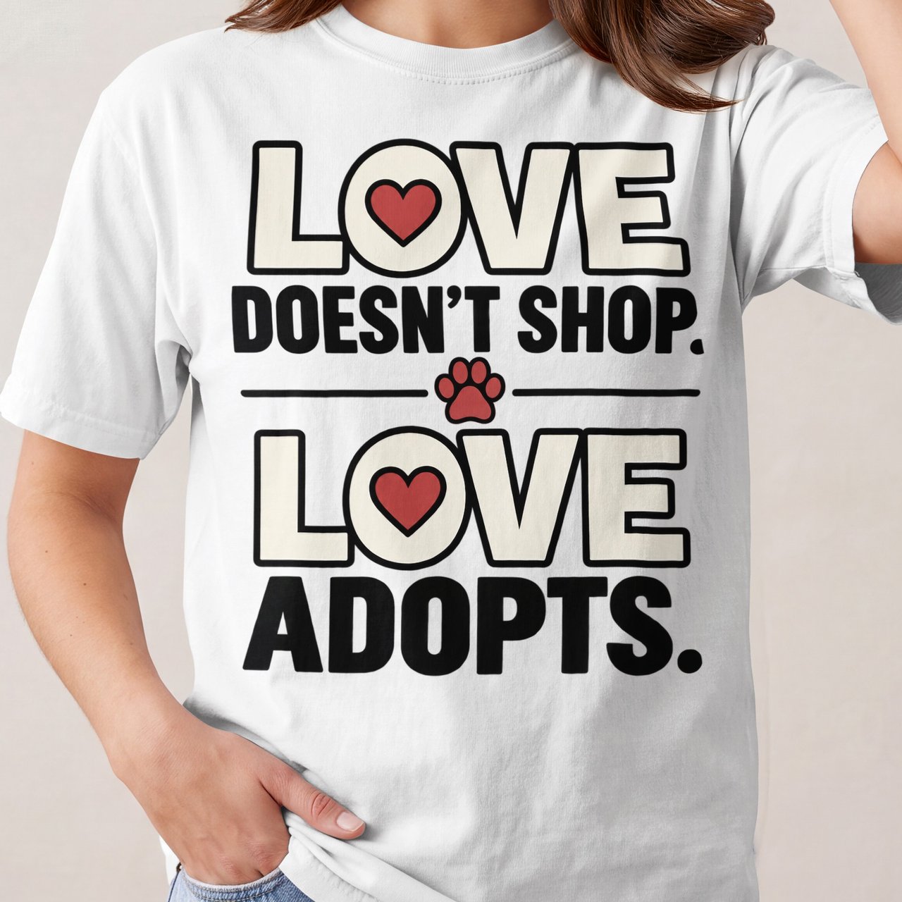Love Doesn't Shop Love Adopts Tee