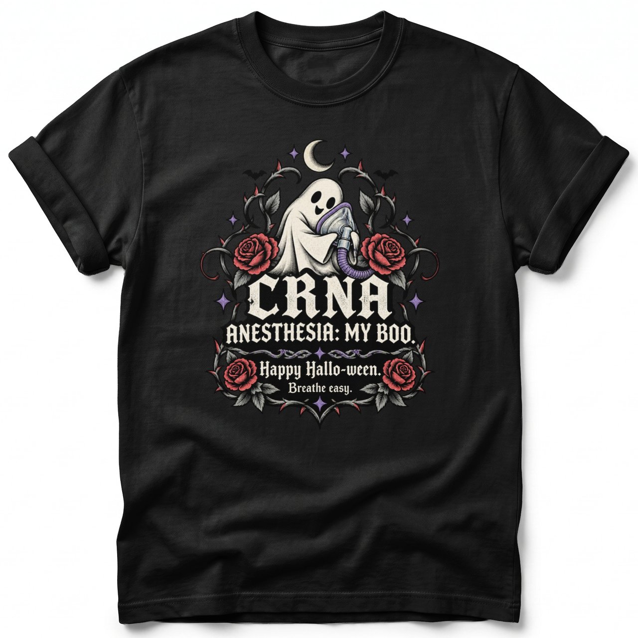CRNA Anesthesia Ghost Halloween Tee
