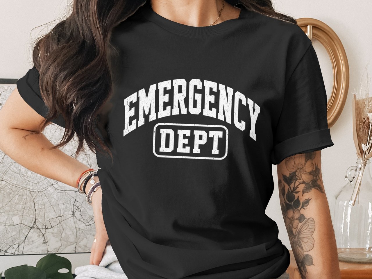 Emergency Dept T-Shirt: Medical Personnel, Distressed Graphic, Hospital Worker Tee