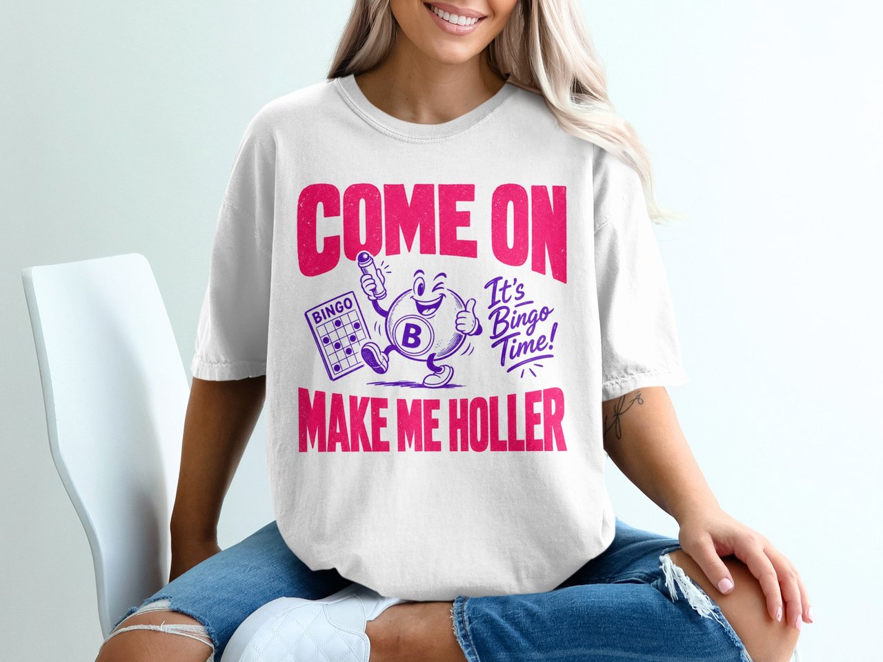 Come On Make Me Holler Bingo Tee