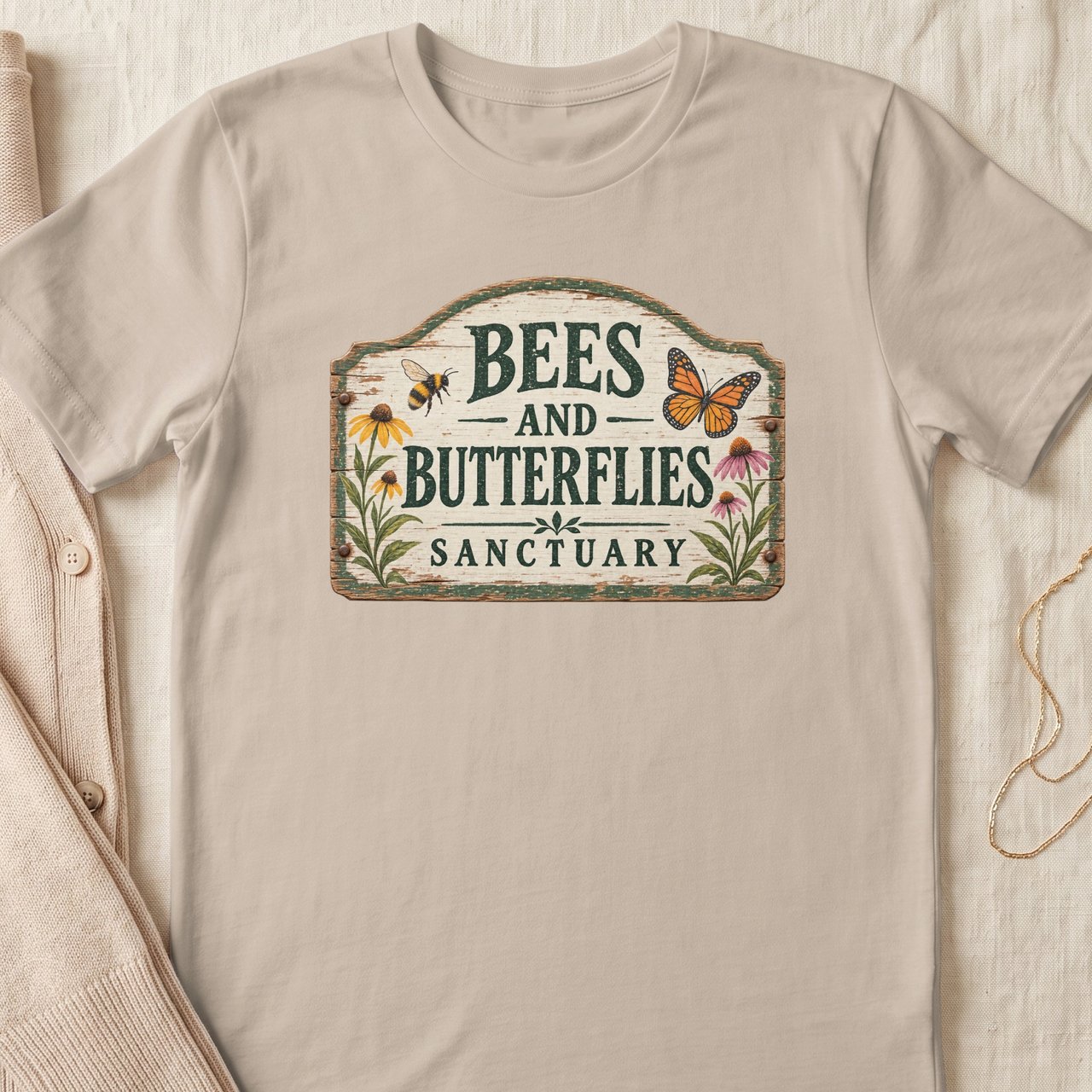 Bees And Butterflies Sanctuary Tee