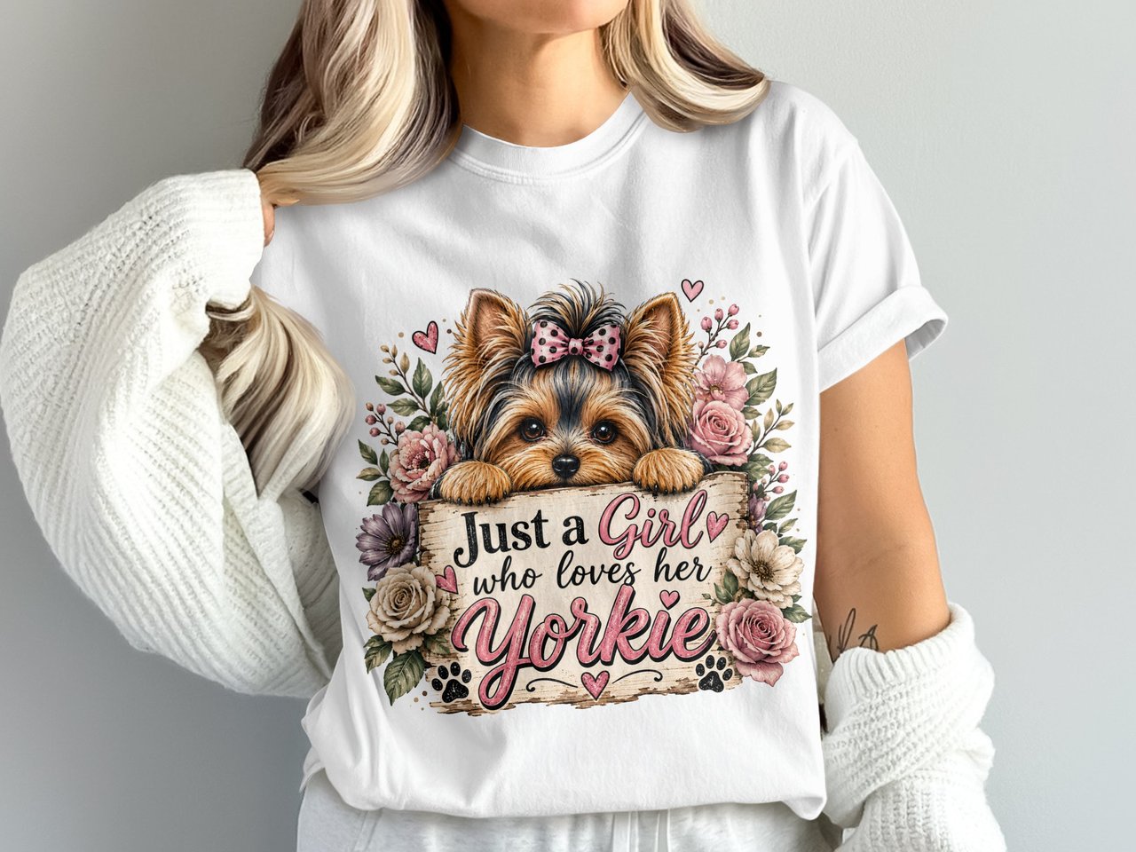 Yorkie Dog Just a Girl Who Loves Her Yorkie PNG