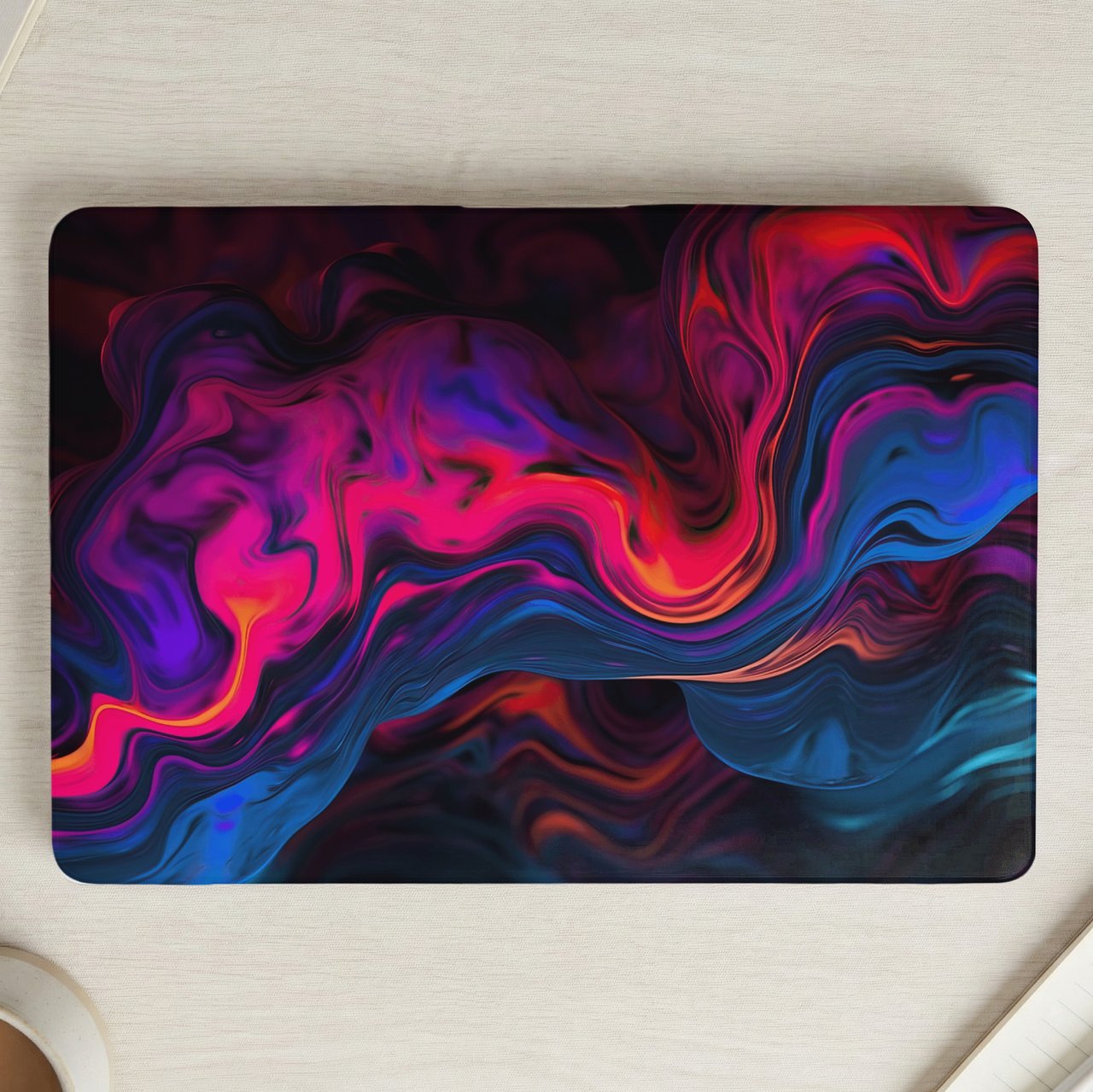 Neon Liquid Swirl MacBook Case