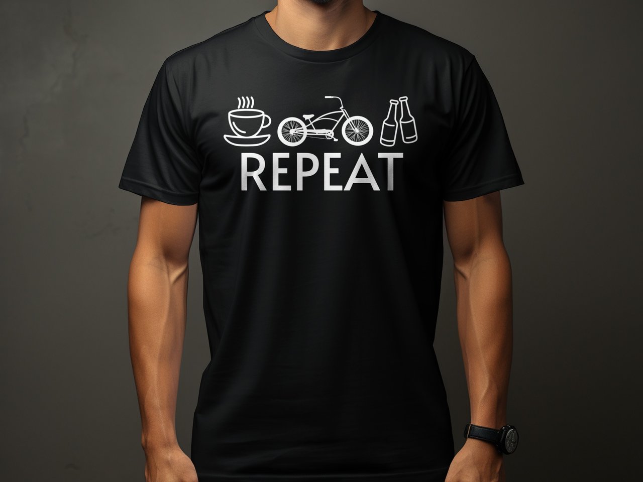 Coffee Bike Beer Repeat | Lowrider Bike Shirt