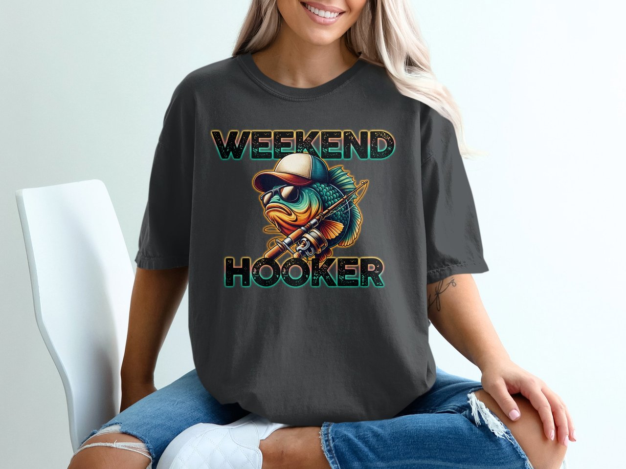 Weekend Hooker Fishing Graphic Tee