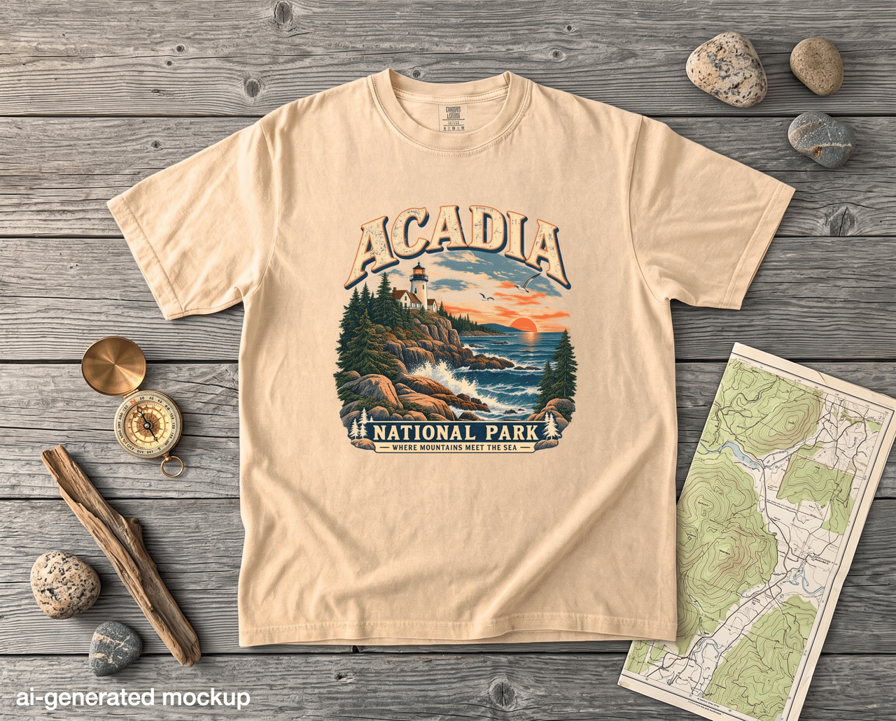 Acadia National Park Lighthouse Tee