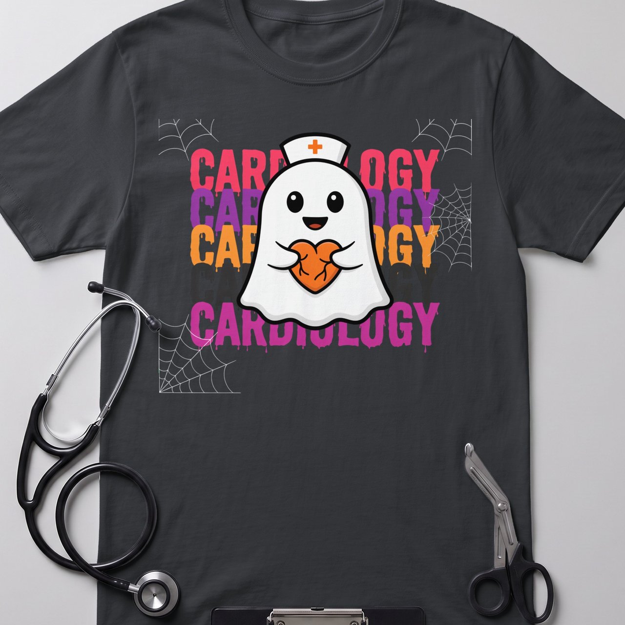Cardiology Ghost Nurse Tee
