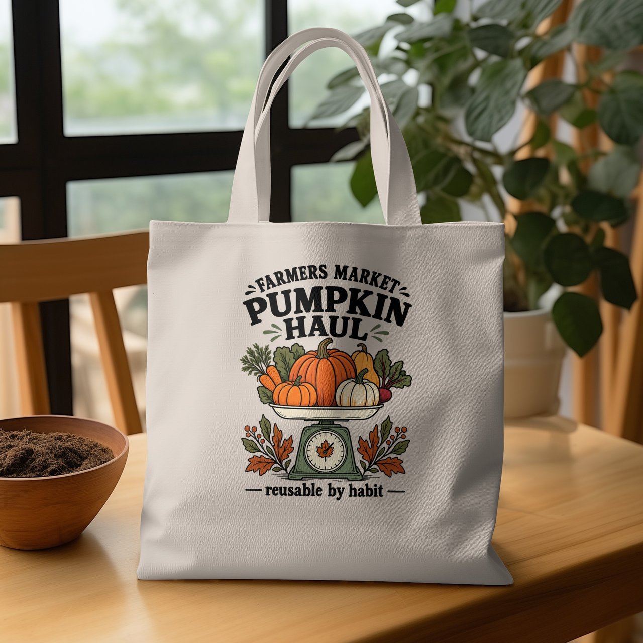 Farmers Market Pumpkin Haul Tote Bag