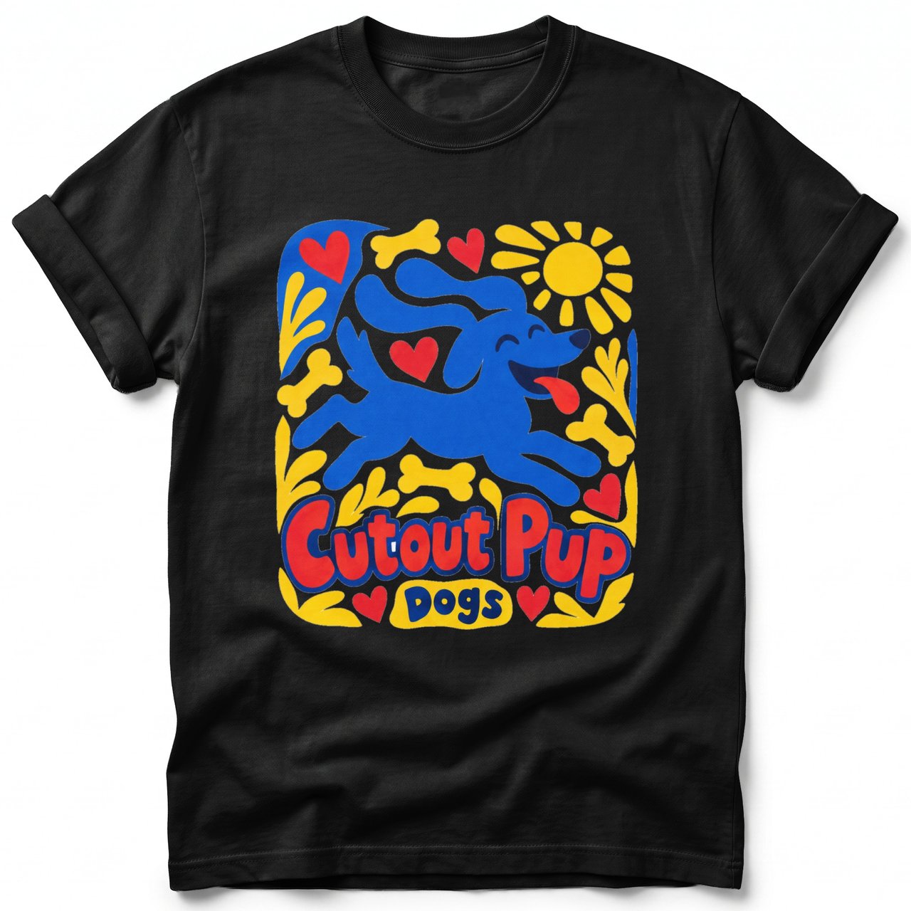Cutout Pup ~ Comfort Colors Premium Tee