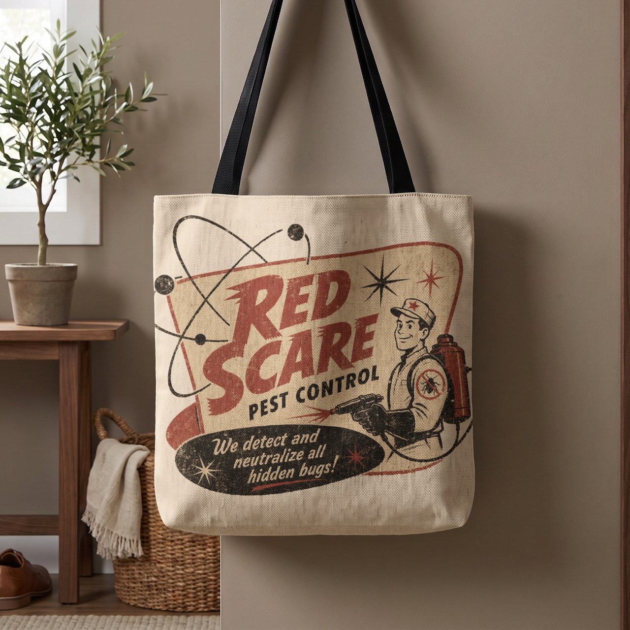 Red Scare Pest Control Tote Bag