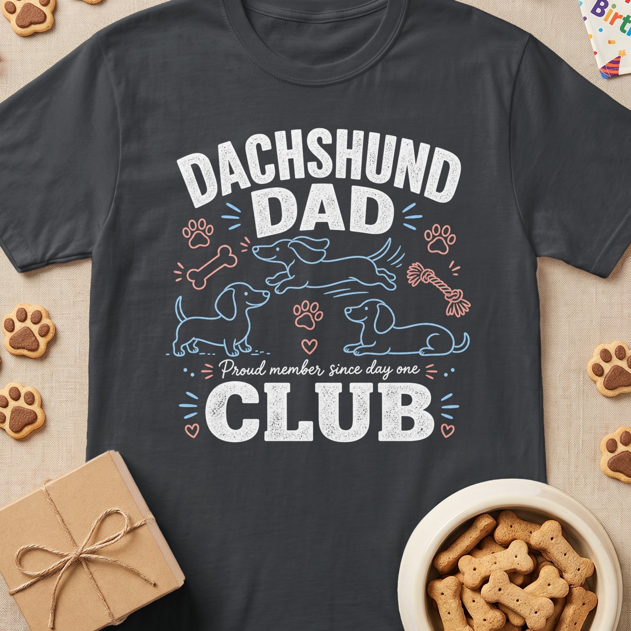 Dachshund Dad Club Tee