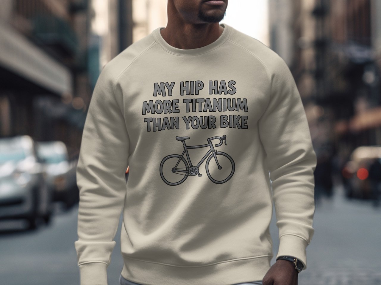 Titanium Hip Sweatshirt, Funny Post Surgery Gift, Bike Humor Sweatshirt, Orthopedic Sweatshirt, Titanium Parts Sweatshirt, Surgery Recovery