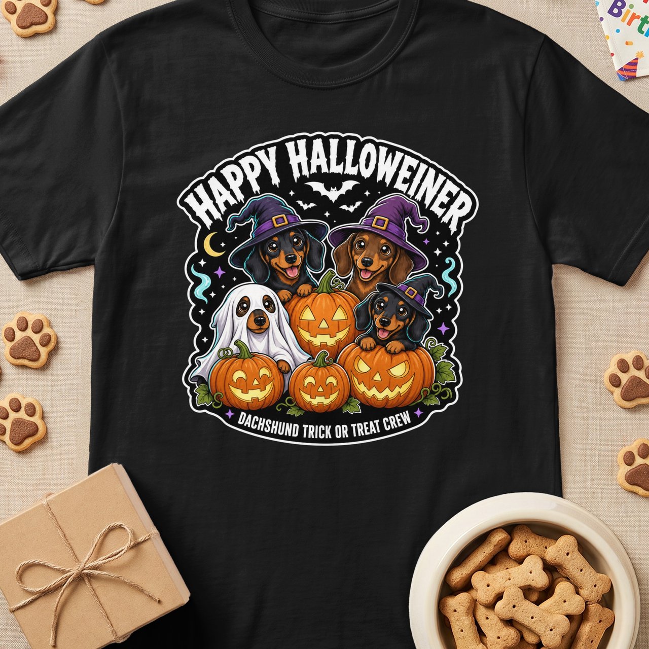 Happy Halloweiner Dachshund Tee