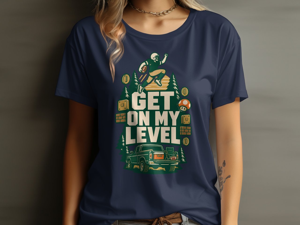 Get On My Level Football Tee or Sweatshirt