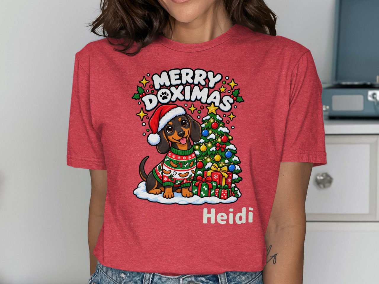 Merry Doximas Dachshund Tee