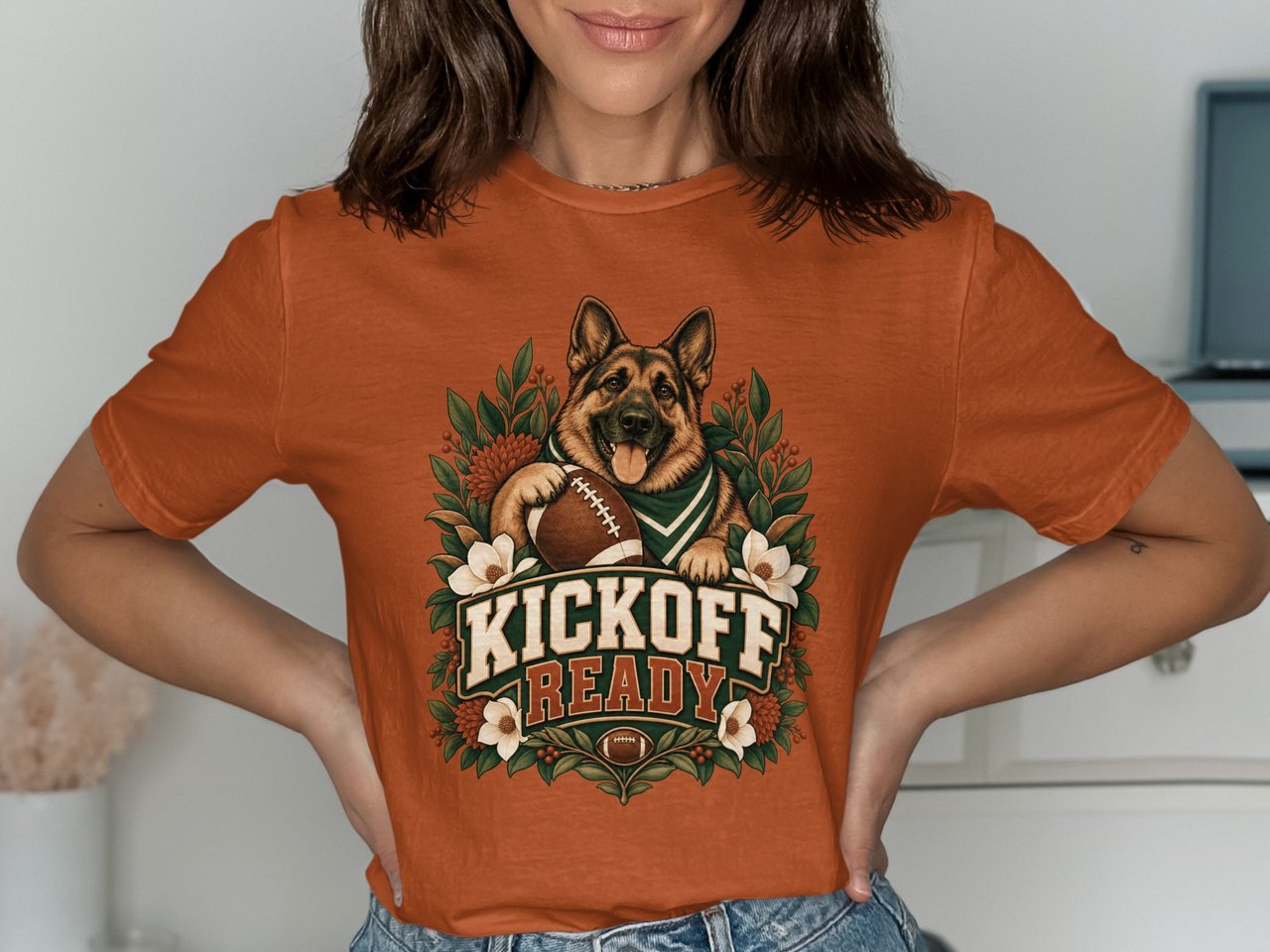 Kickoff Ready German Shepherd Tee or Sweatshirt