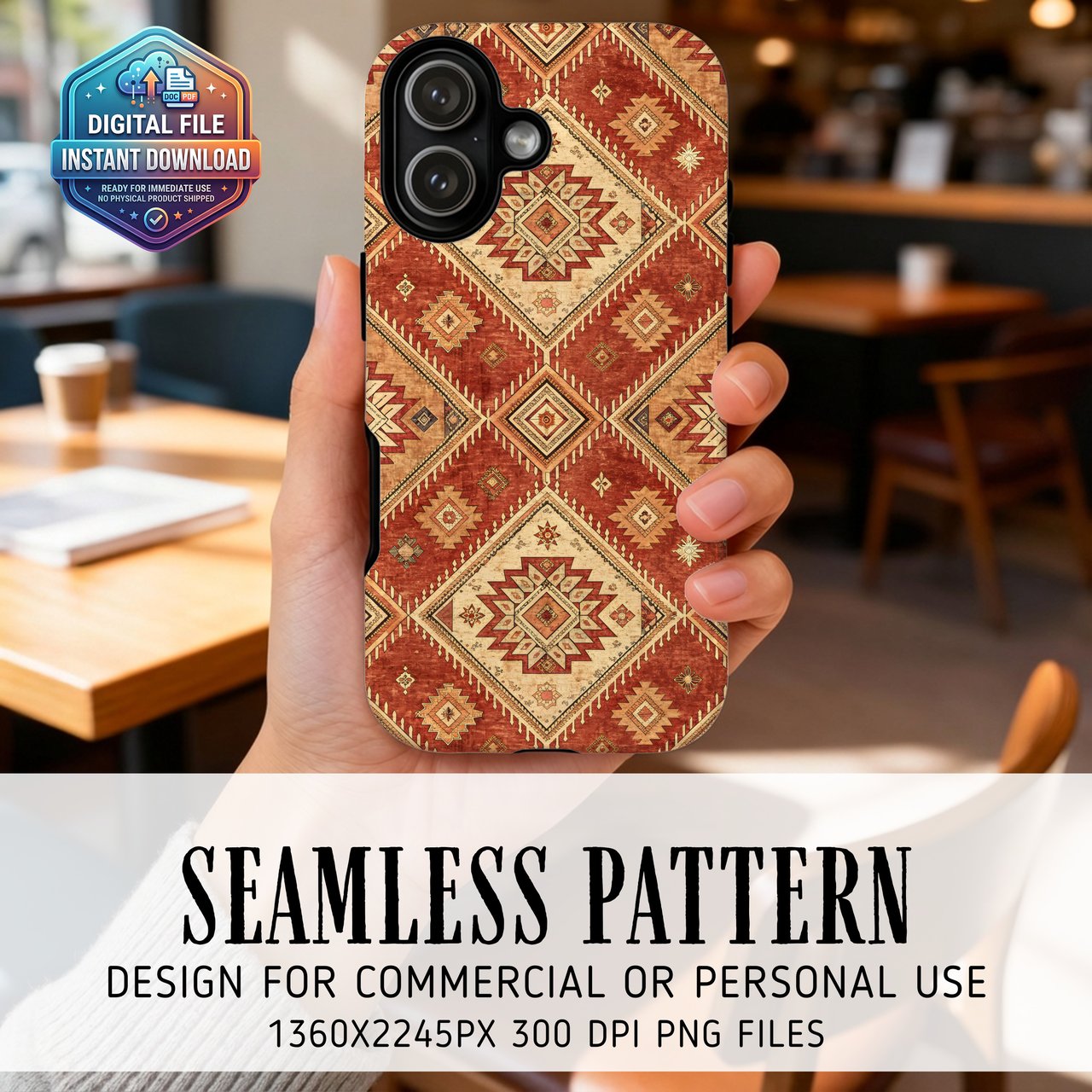 Southwestern Kilim Pattern Digital