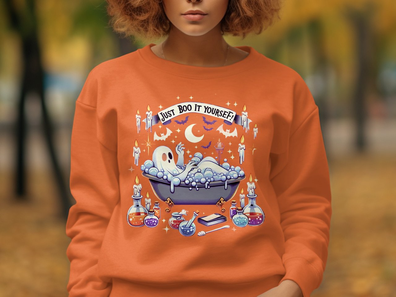 Just Boo It Yourself T-Shirt, Ghost Bath TShirt, Spooky Season, Halloween T Shirts, Witchy Shirt, Funny Ghost Tee, Autumn TShirt