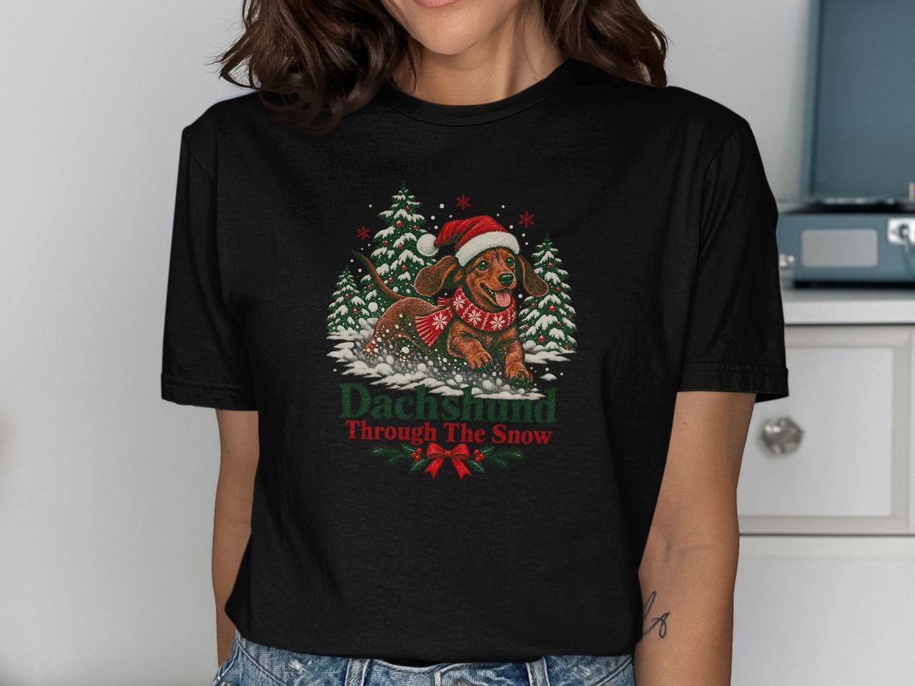 Dachshund Through The Snow Tee