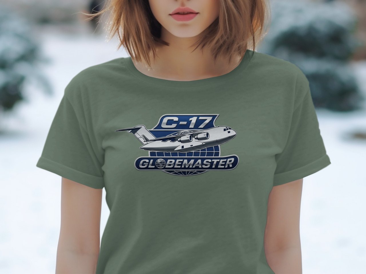 C-17 Globemaster T-Shirt, Military Cargo Plane Air Force Veteran Gift, Aviation Enthusiast Apparel, Patriotic Jet Plane Graphic Tee