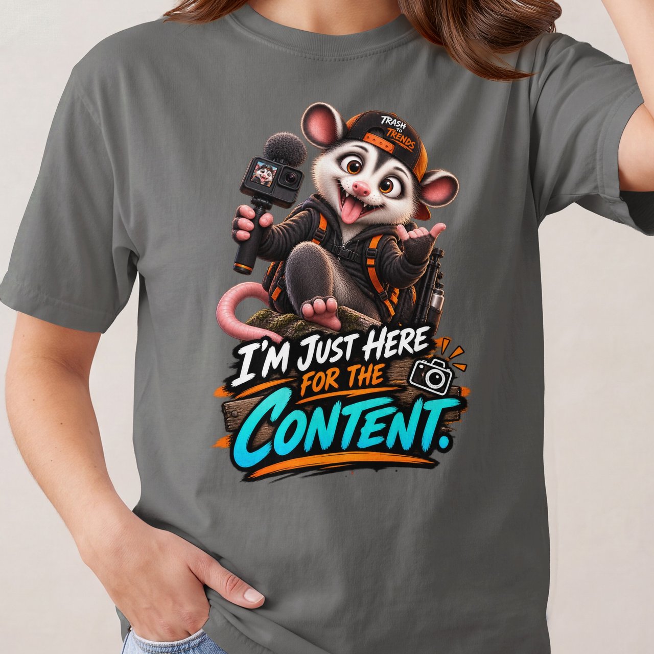 Here For The Content Parker the Possum Tee