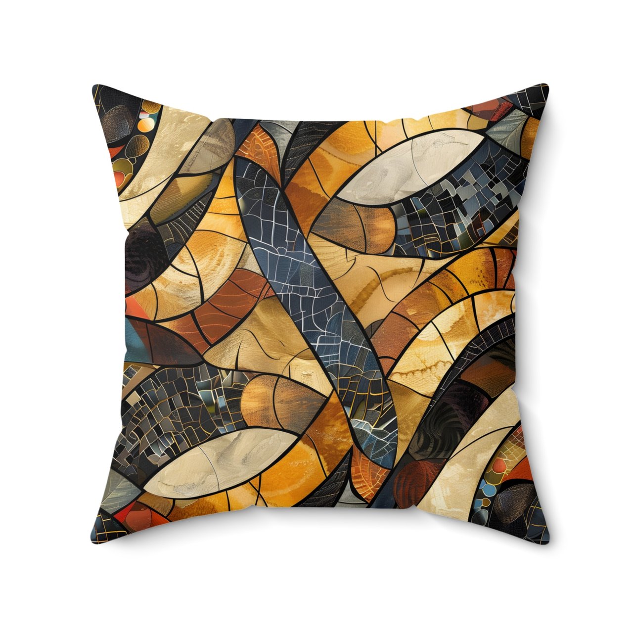 African Mosaic Art Decorative Pillow