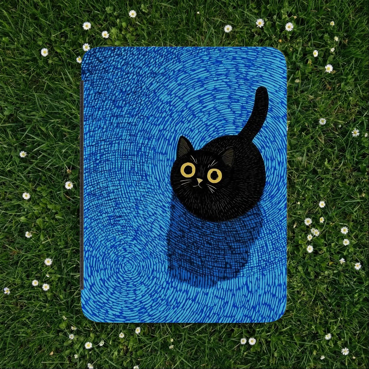 Curious Black Cat Kindle Case