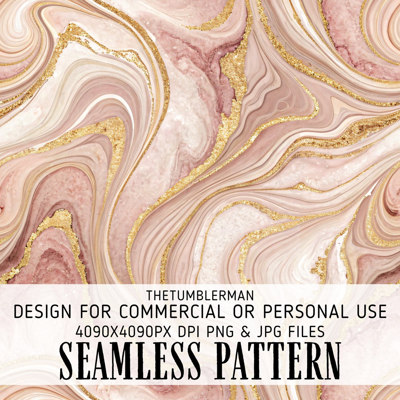Rose Gold Marble Tumbler Design, Watercolor Floral Backgrounds, Digital Scrapbooking Paper, Printable Tumbler Png, Digital Download