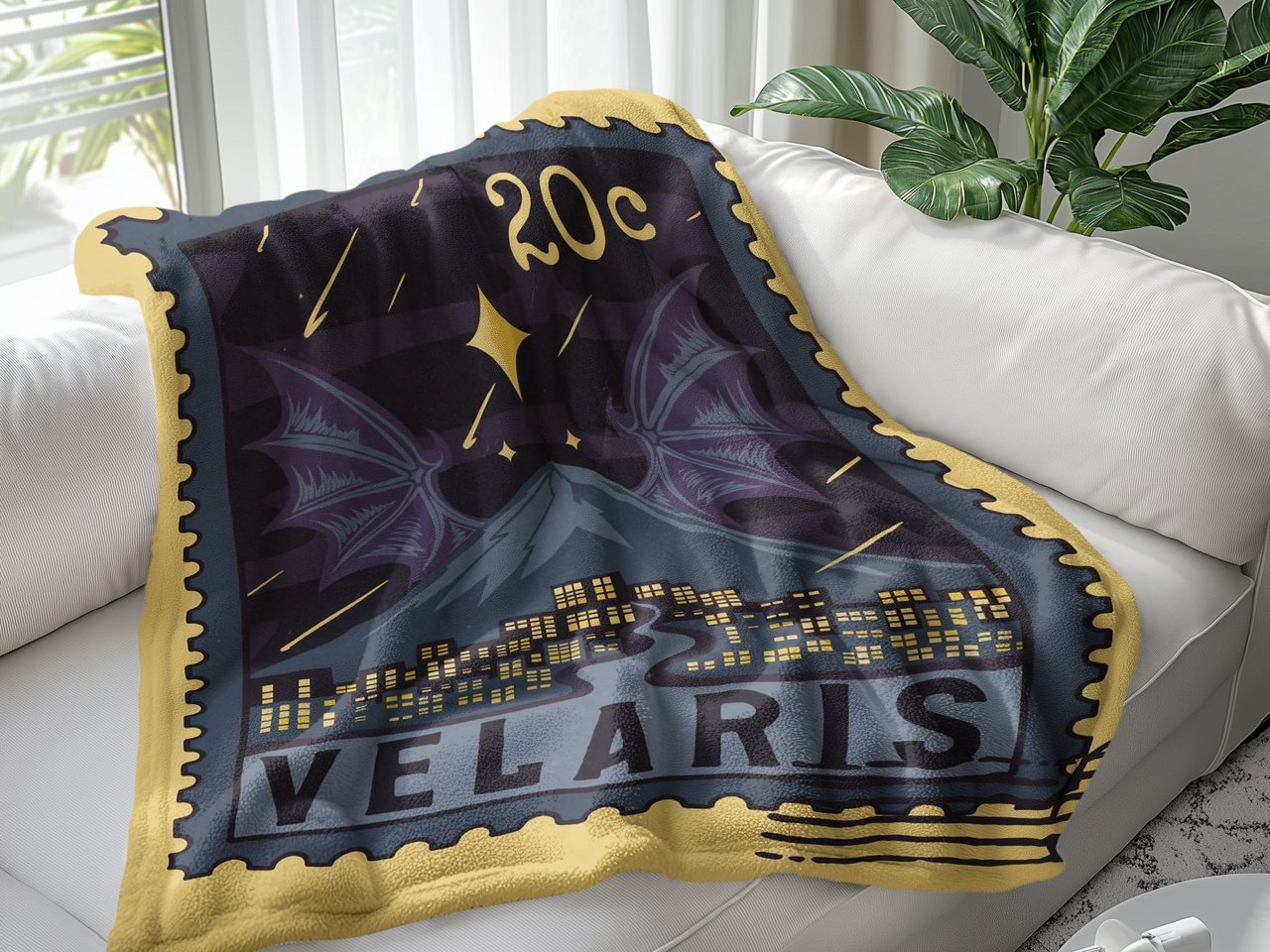 Velaris Stamp Arctic Fleece Blanket