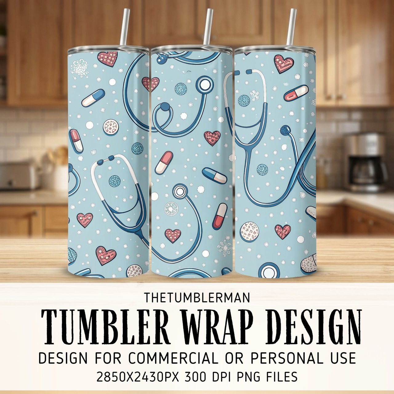 Stethoscope Heartbeat Digital Pattern Size Bundle Png