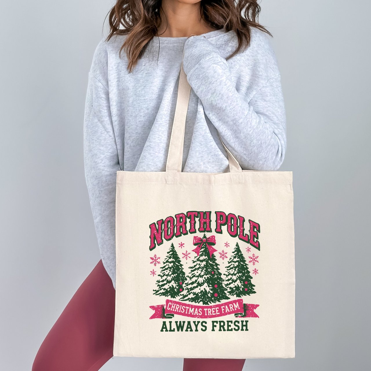 North Pole Tree Farm Tote Bag
