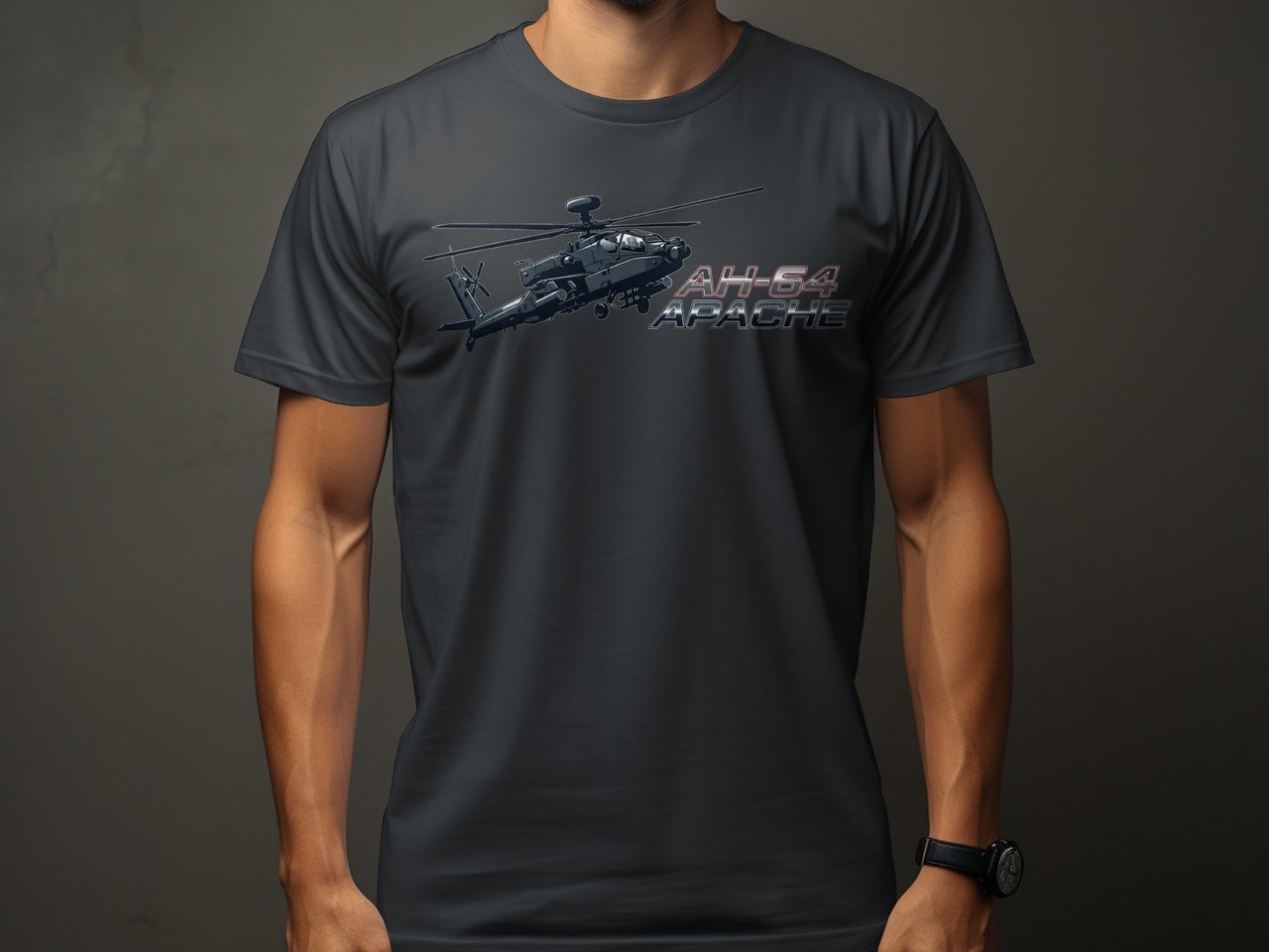 Apache Helicopter T-Shirt, AH-64 Military Aviation Graphic Tee, Attack Chopper Shirt, Pilot Veteran Gift, Retro Flight AvGeek Apparel
