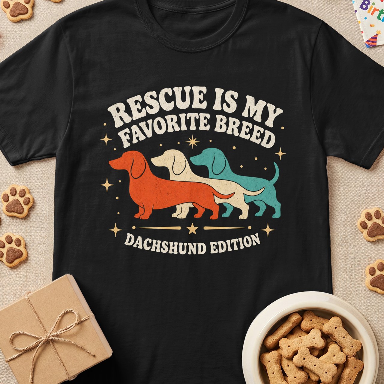 Rescue Is My Favorite Breed Dachshund Tee
