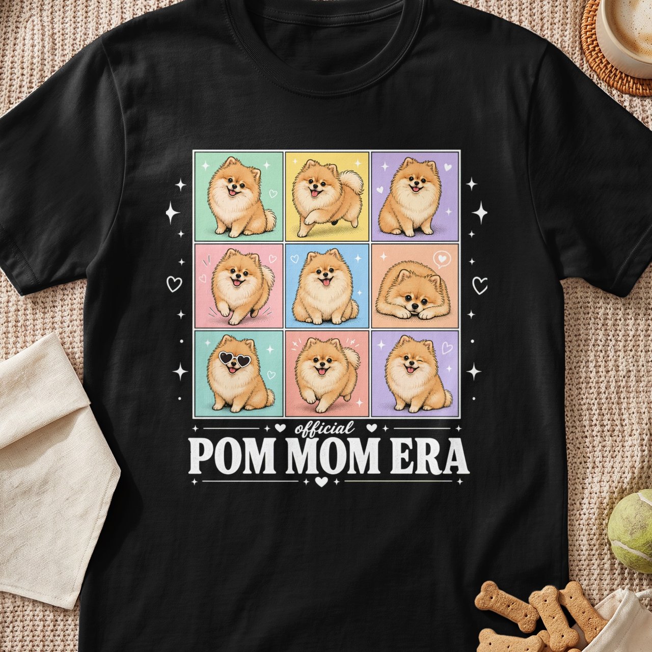 Pomeranian Pom Mom Era T-Shirt