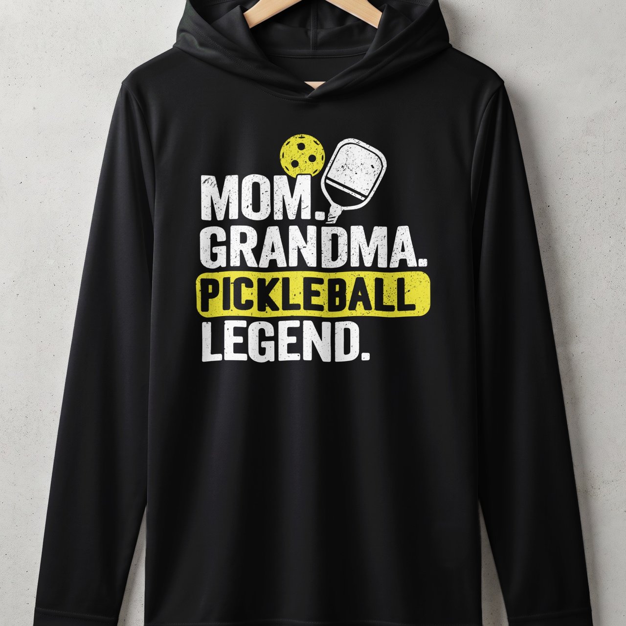 Pickleball Sport-Tek Performance Hood, Mom. Grandma. Pickleball Legend., Lightweight Hoodie
