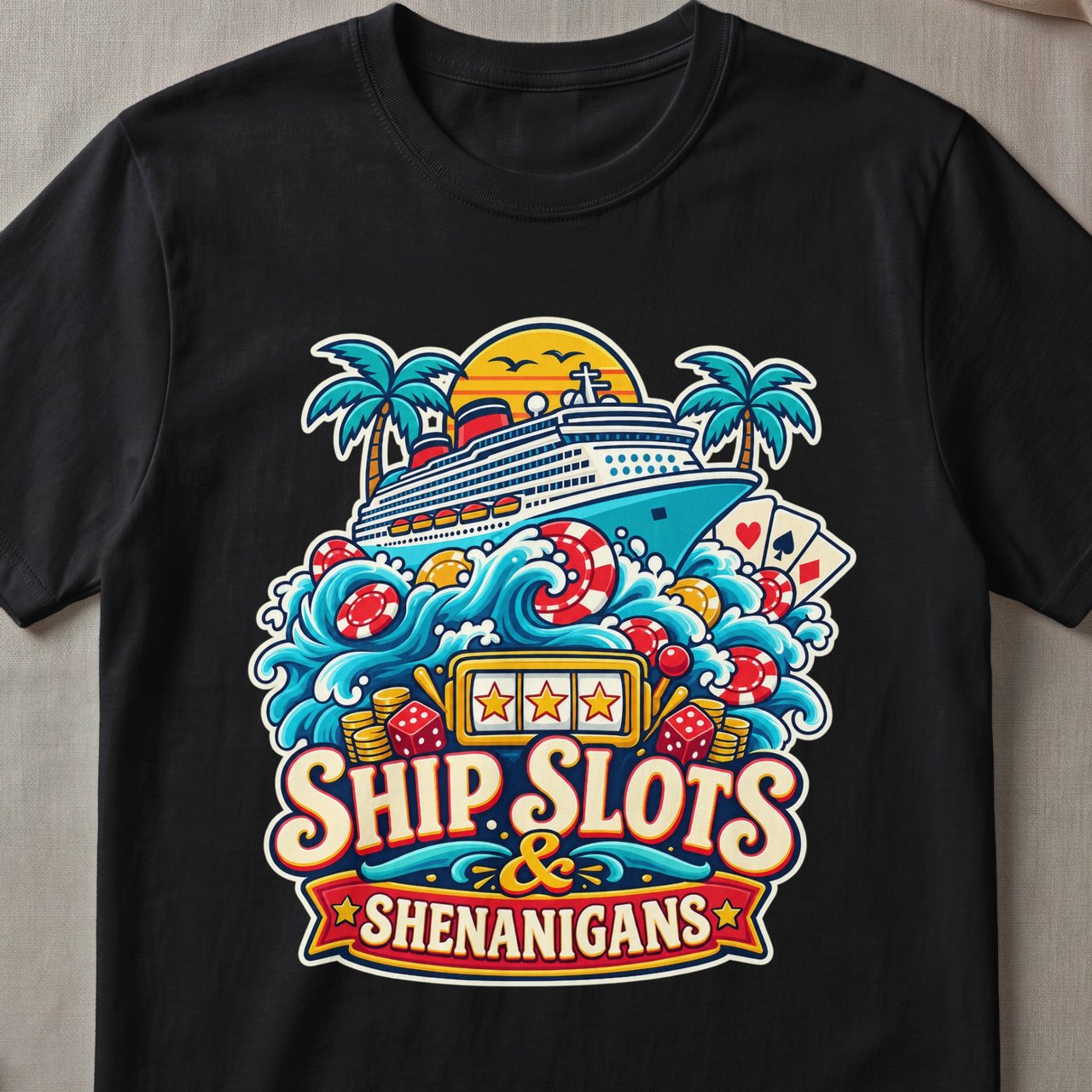 Ship, Slots & Shenanigans Cruise T-Shirt