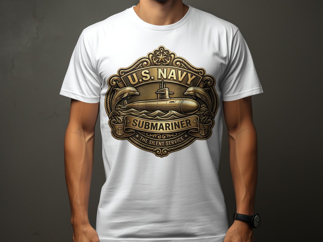 US Navy Submariner T-Shirt, The Silent Service Tee, Patriotic Military Veteran Gift, Submarine Crew Apparel Shirt