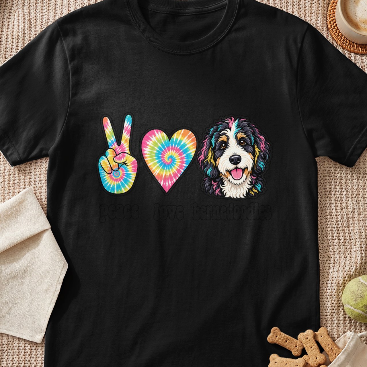 Peace Love Bernedoodles Tee