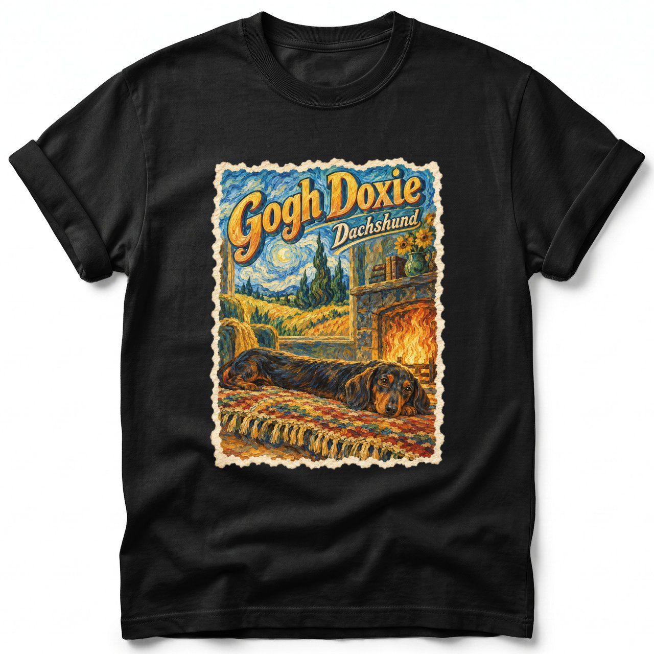 Gogh Doxie ~ Comfort Colors Premium Tee