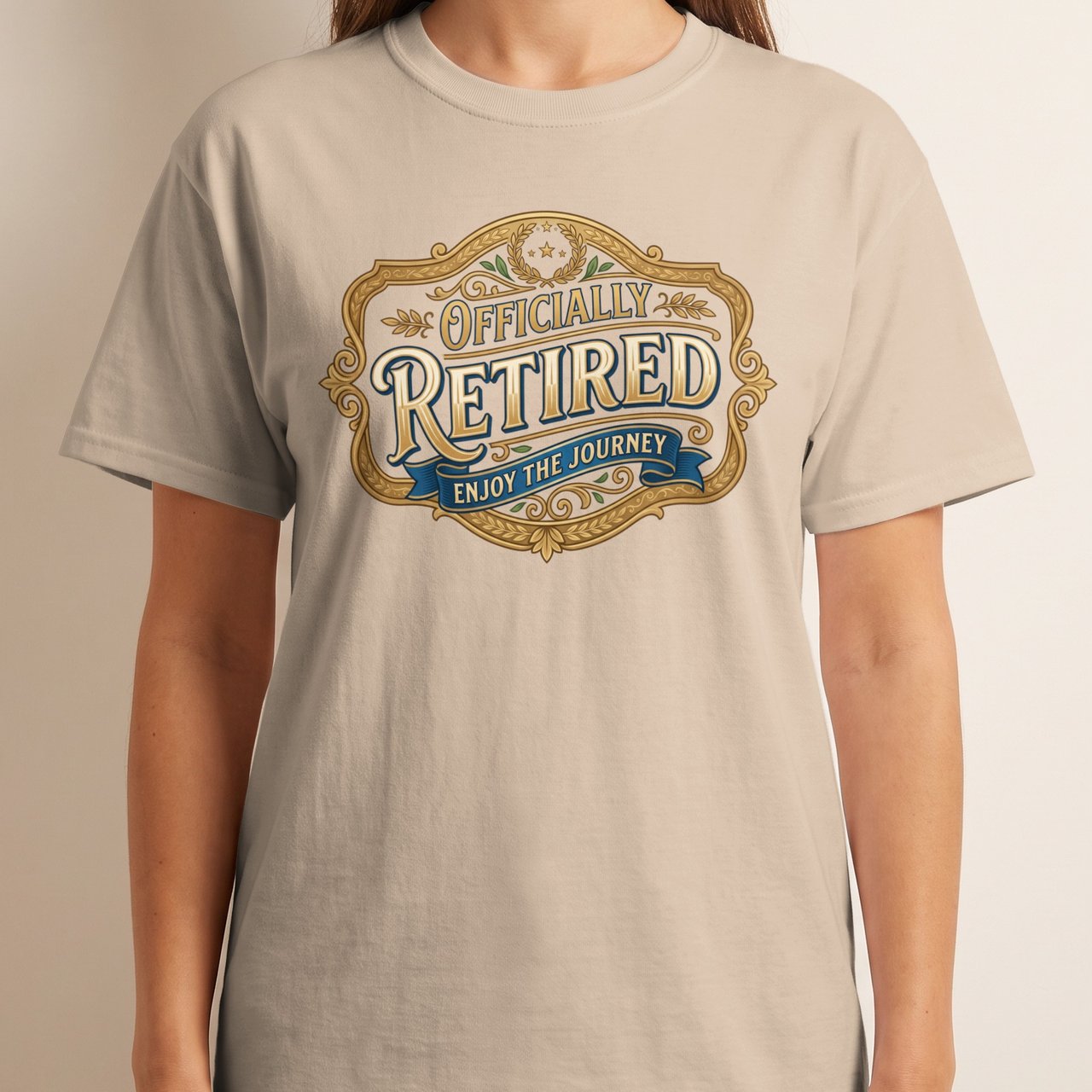 Officially Retired T-Shirt | Vintage Retirement Gift Tee, Enjoy The Journey Shirt for Men Women, Retirement Party Gift Idea