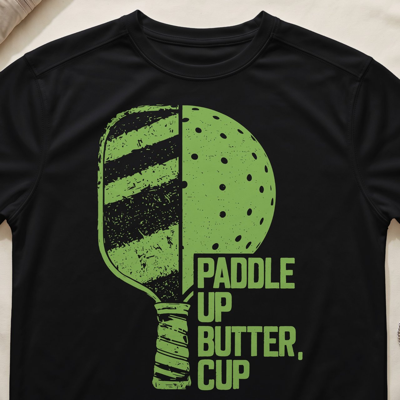 Pickleball Sport-Tek Performance Tee, Paddle Up Butter, Cup, Moisture-Wicking Court Apparel