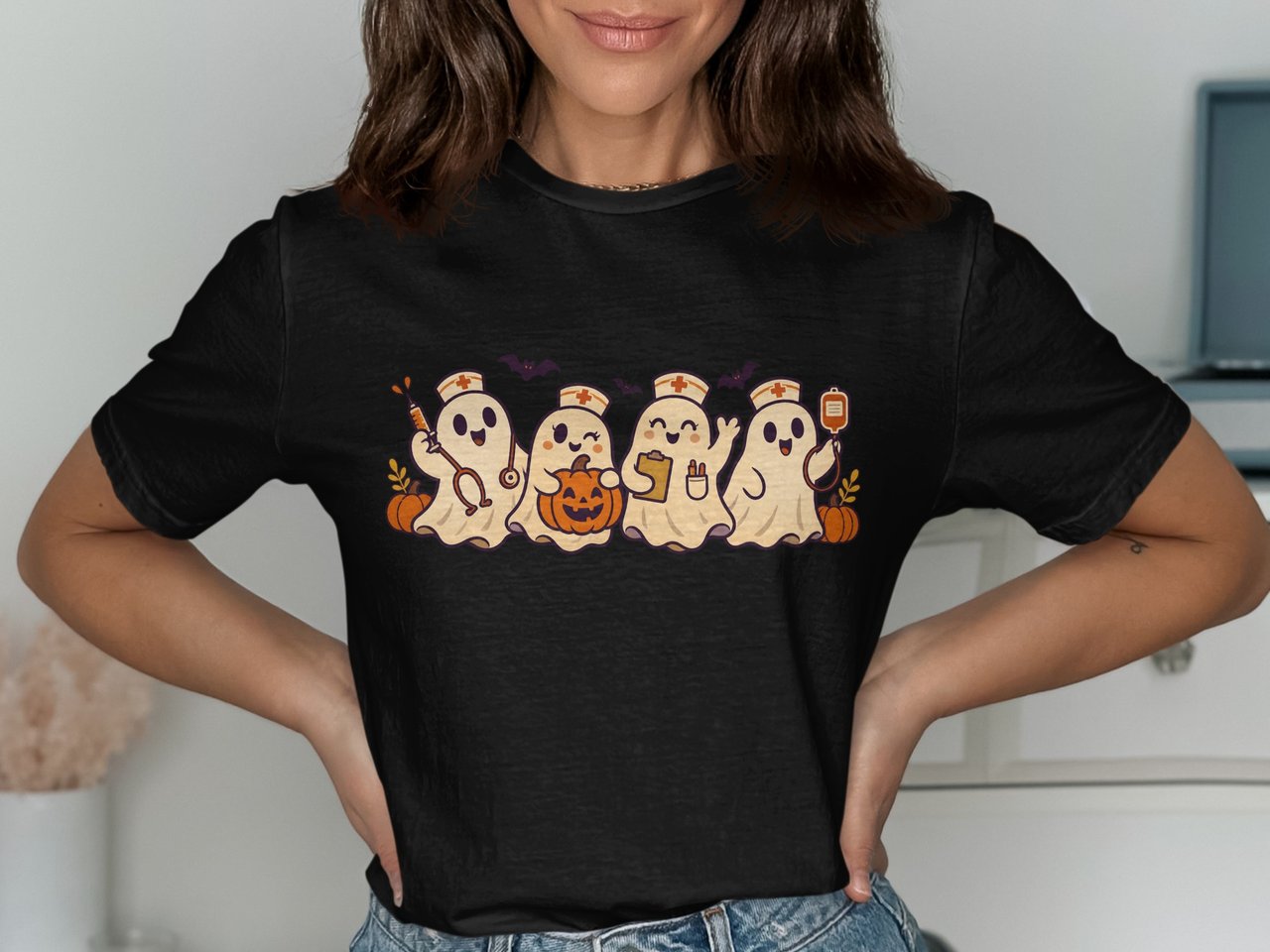 Spooky Ghost Nurses Tee or Sweatshirt