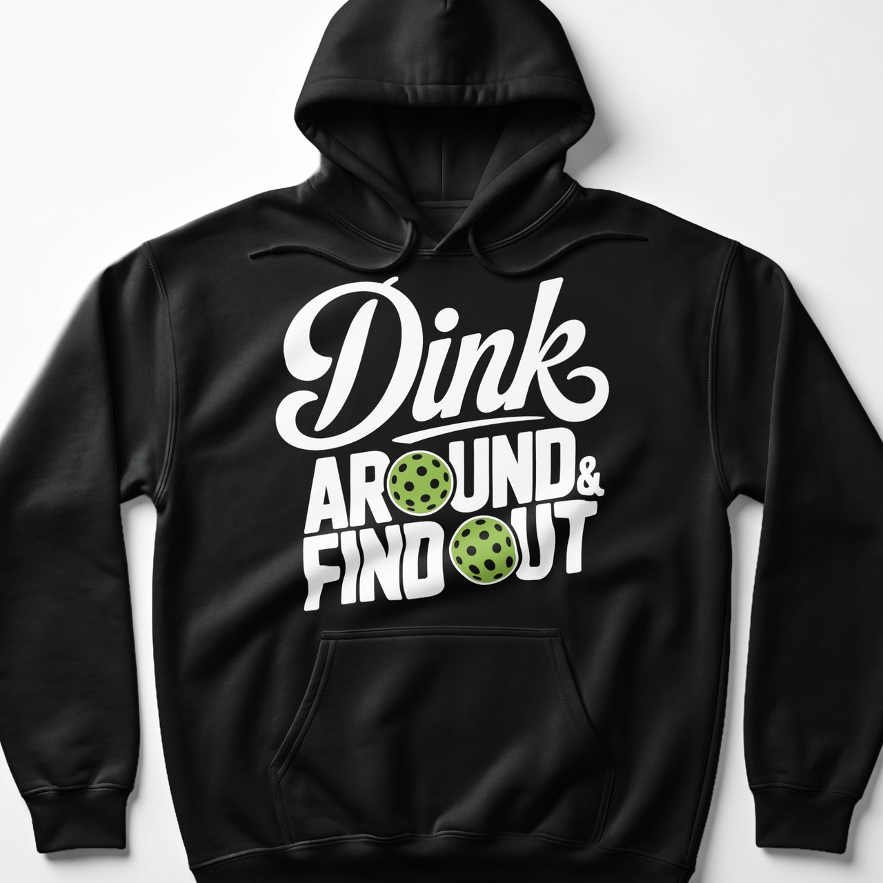 Pickleball Gildan Fleece Hoodie, Dink Around & Find Out, Warm Pickleball Player Court Pullover