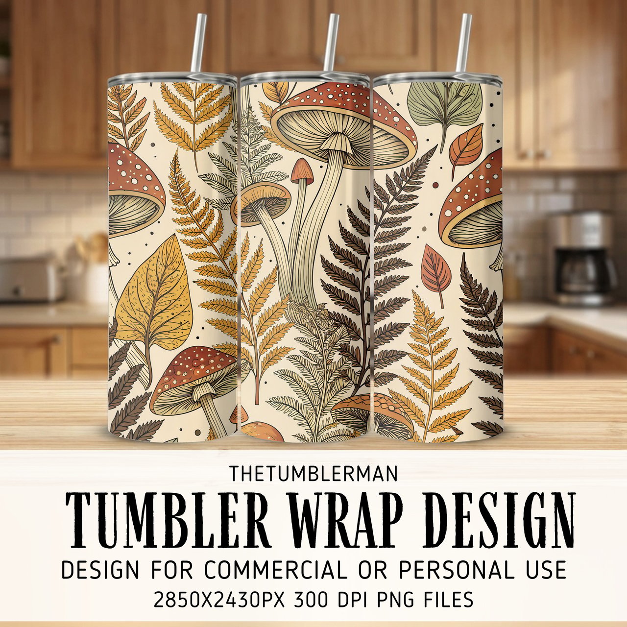 Foraged Woodland Digital Design Size Bundle Png