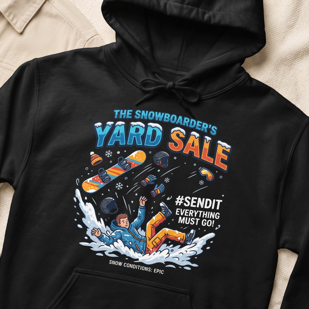 Snowboarder Yard Sale Hoodie