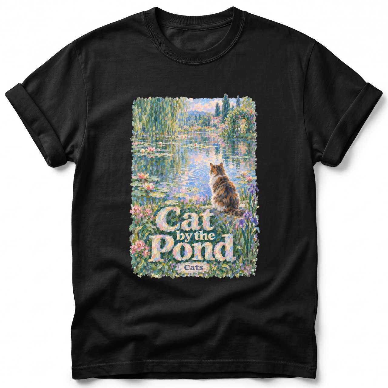 Cat by the Pond ~ Comfort Colors Premium Tee